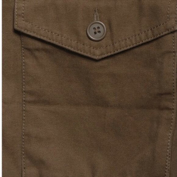 3/$30 Utility Style Cropped Jacket, Olive - Picture 6 of 10